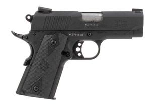 Taurus 1911 9mm 8 Round Officer Pistol has a checkered black grip
